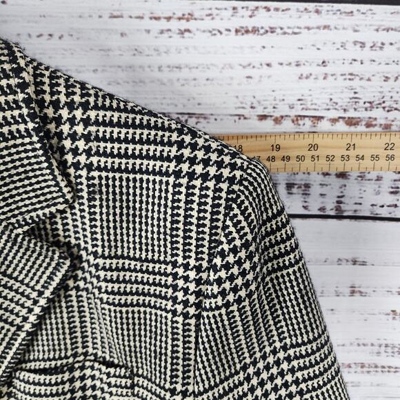 Vintage 1990s Lauren Ralph Lauren Blazer 12 Houndstooth Wool Silk Equestrian USA - Picture 11 of 13